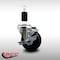 Service Caster 3.5'' SS Soft Rubber Swivel 1-3/8'' Expanding Stem Caster with Brake SCC-SSEX20S3514-SRS-TLB-138 - alternate 4